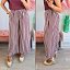 Pantalón Fluido Rayas Berenjena